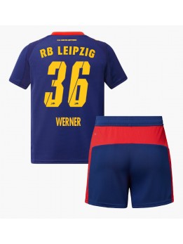 Billige RB Leipzig Timo Werner #36 Bortedraktsett Barn 2025-26 Kortermet (+ Korte bukser)